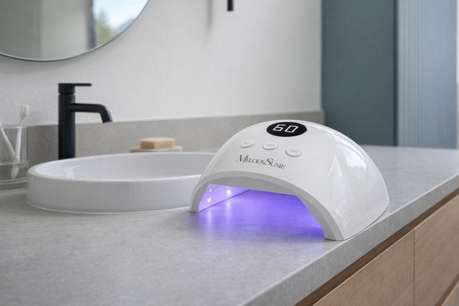 MelodySusie Compact UV LED Nail Lamp P-Plus30F: Safety, Cure Times, and Real Use Cases